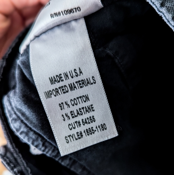 CITIZENS OF HUMANITY Brooke Chino Pants Mid Rise Ankle Washed Black - Picture 12 of 12